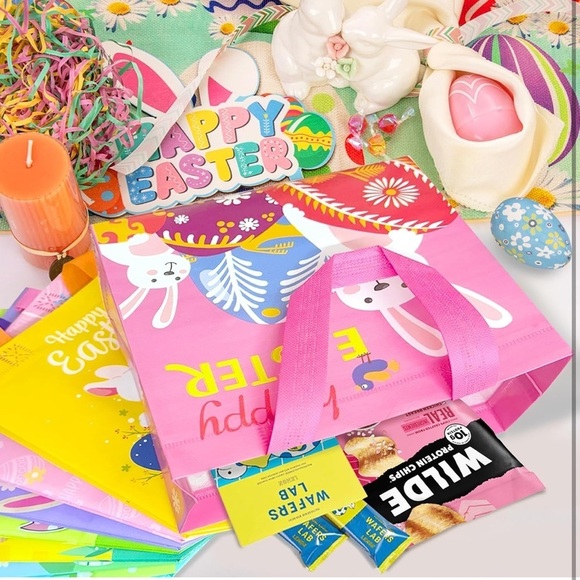 Woven Reusable Easter Gift Bags - Easter Basket Bunny Durable Eco Friend… - Picture 6 of 7